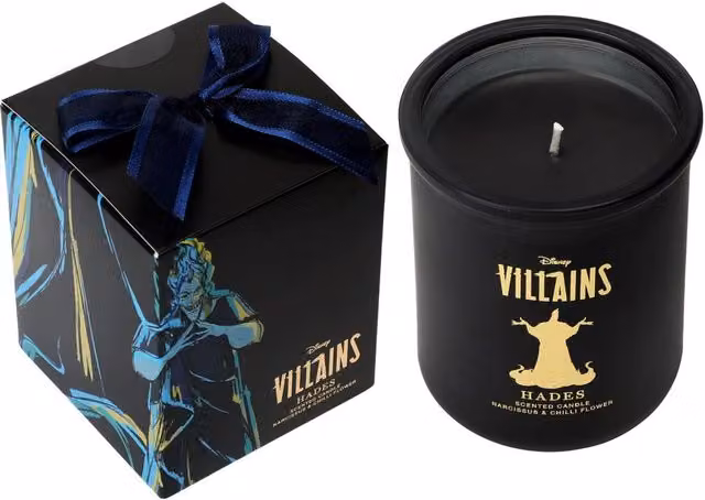 Disney Hades Inspired Narcissus & Chilli Flower Scented Candle, Black and Gold, 252g – 1