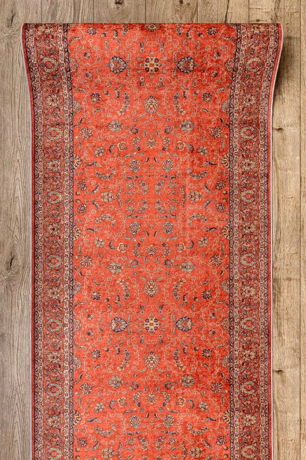 RugsX Red Lotus Anti-Slip Oriental Runner, W: 60 cm, L: 280 cm – 3