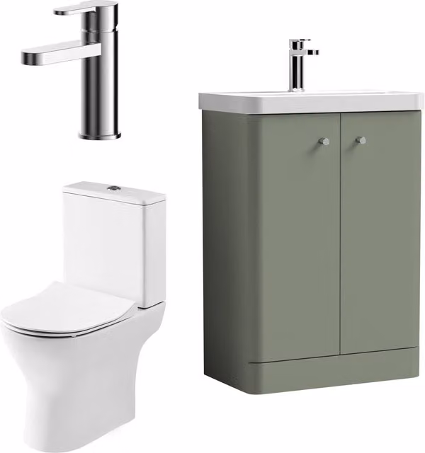 Balterley Green 2 Door Freestanding Bathroom Vanity Unit with Soft Close Doors – 1