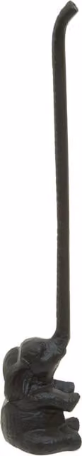 Orsina Fauna Black Elephant Freestanding Metal Toilet Roll Holder