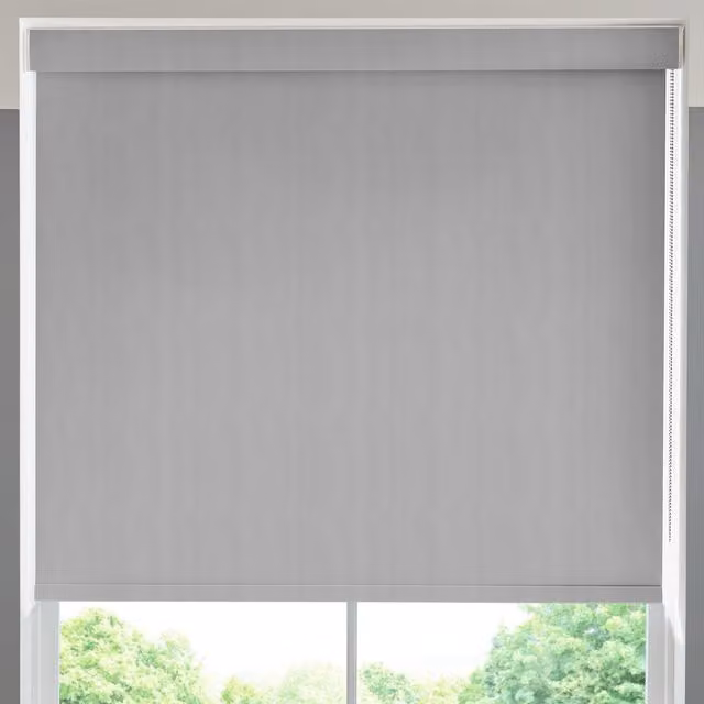 Terrys Grey Plain Blackout Roller Blind