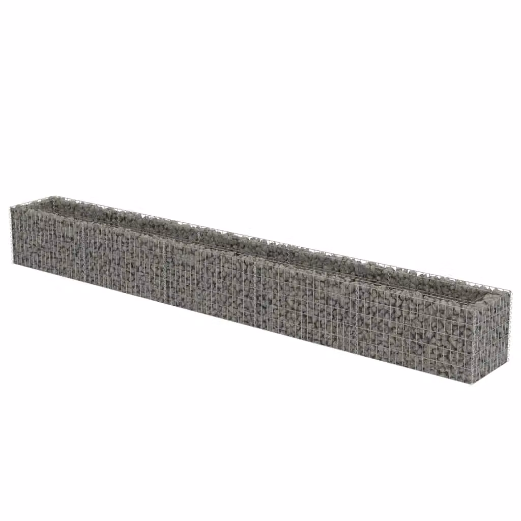 Berkfield Home Silver Galvanised Steel Wire Mesh Gabion Raised Bed, W: 450 cm, D: 50 cm, H: 50 cm – 2