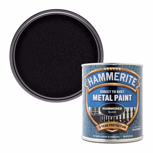 Hammerite Direct to Rust Metal Paint in Black, 0.75 l – 1