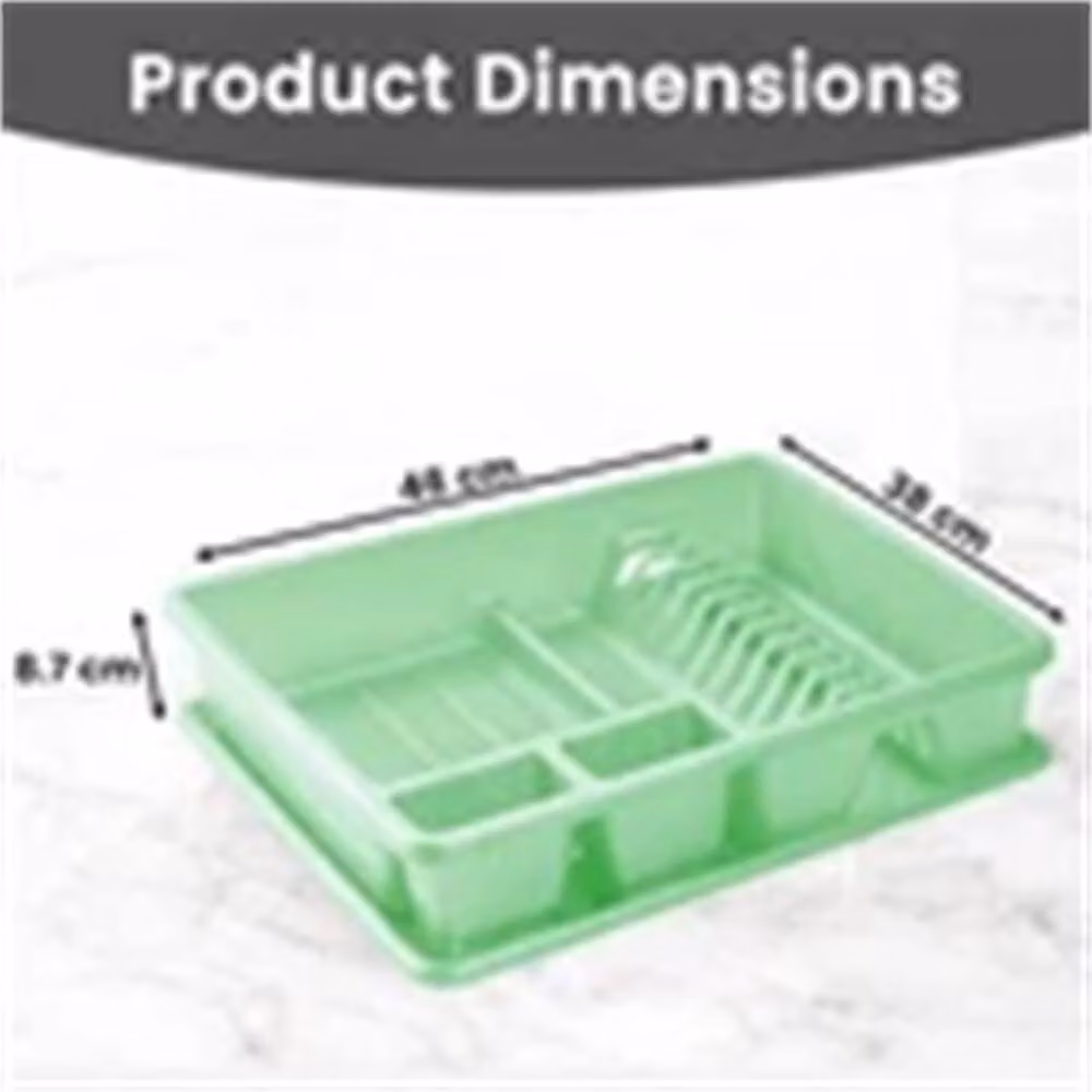 Nordara Green Kitchen Sink Dish Drainer with Drip Tray in Light Green, W: 100 cm – 2