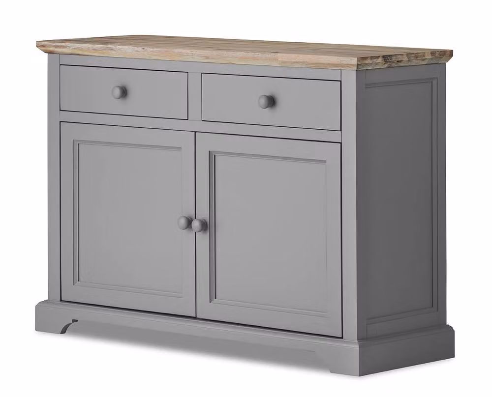 Statement Furniture Florence Sideboard in Dove Grey with 2 Doors and 2 Drawers, W: 120 cm, D: 42 cm, H: 85 cm – 2