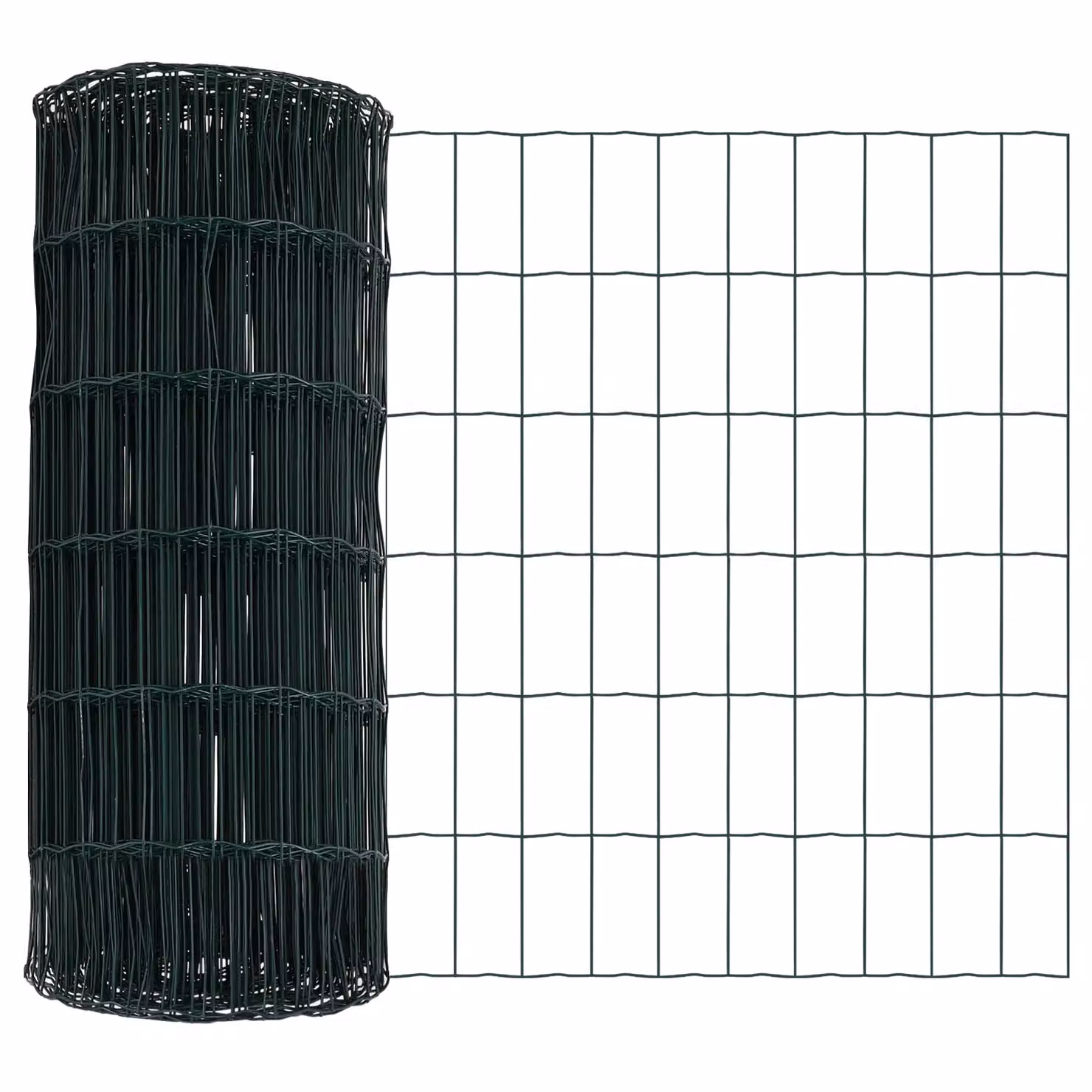 Berkfield Home Euro Fence with 13 Posts, Galvanised Steel, Green and Silver, 0.6 x 25 m – 5