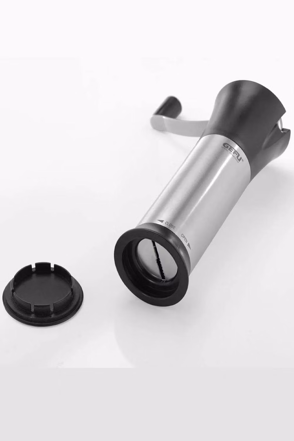 Gefu Moscata Nutmeg Mill with Laser-Cut Grinding Mechanism in Silver or Black – 6