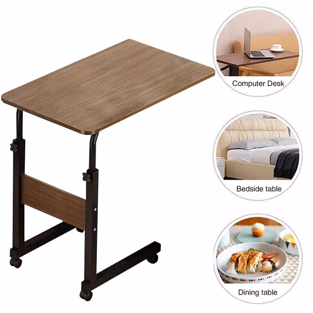 Kelvenix Portable Over Bed Table in Brown with Castors – 2
