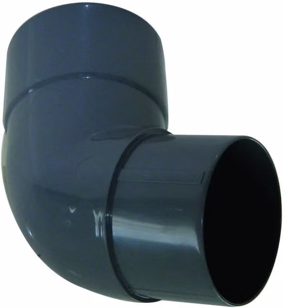 FloPlast Deepflow/Hi-Cap Downpipe Offset Bend, 92.5 Degree, 80mm, Grey