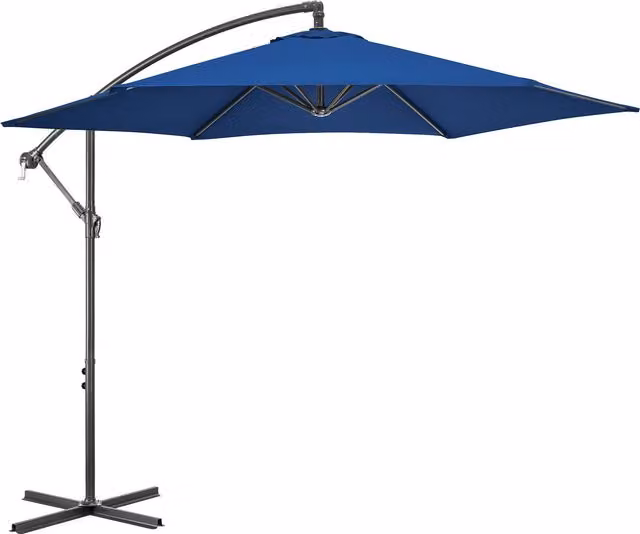 Christow Large Banana Cantilever Parasol in Blue with UPF 30 Polyester