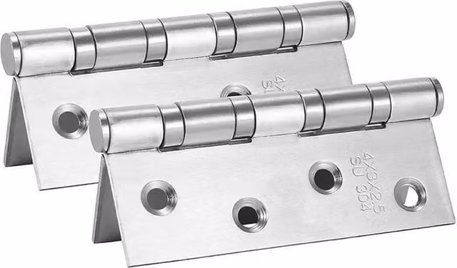 FLAVORA 2-Pack Stainless Steel Butt Hinges for Doors and Windows in Silver, W/H: 52.0 x 1000.0 cm