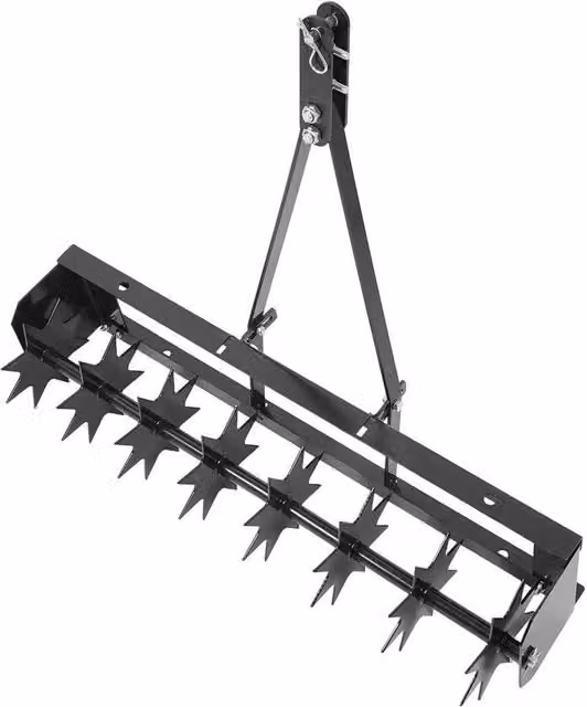 Kelvenix Tow Behind Lawn Aerator Tool in Black