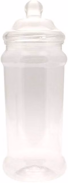KDMD Large Victorian Candy Jar 2 Pack in Clear Glass