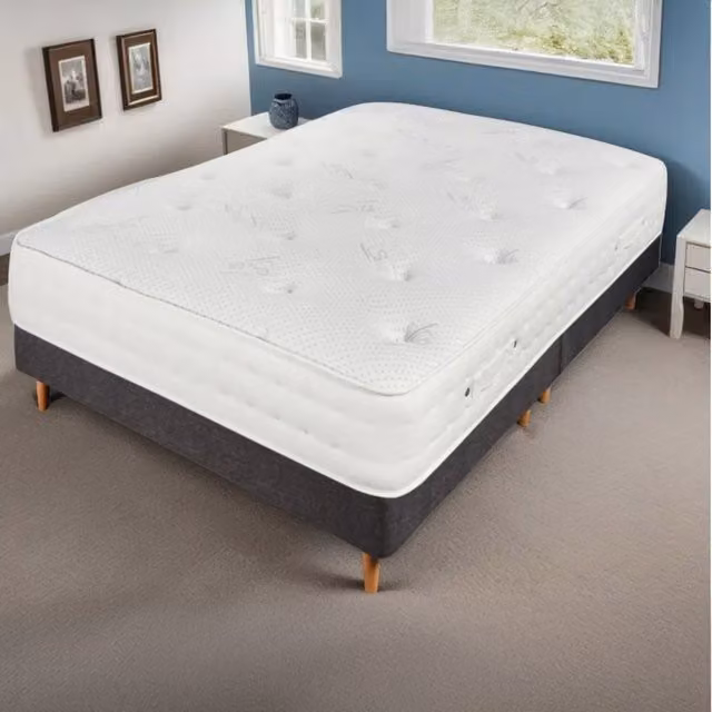 Madefor.living Smooth Silk Hybrid Memory Foam Mattress with Temperature Regulation, White, W/D/H: 120 x 200 cm