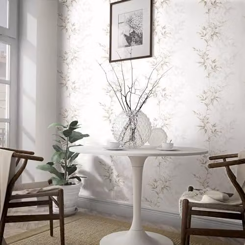 Galerie Industrial Effects White and Brown Floral Non-Woven Wallpaper – 2