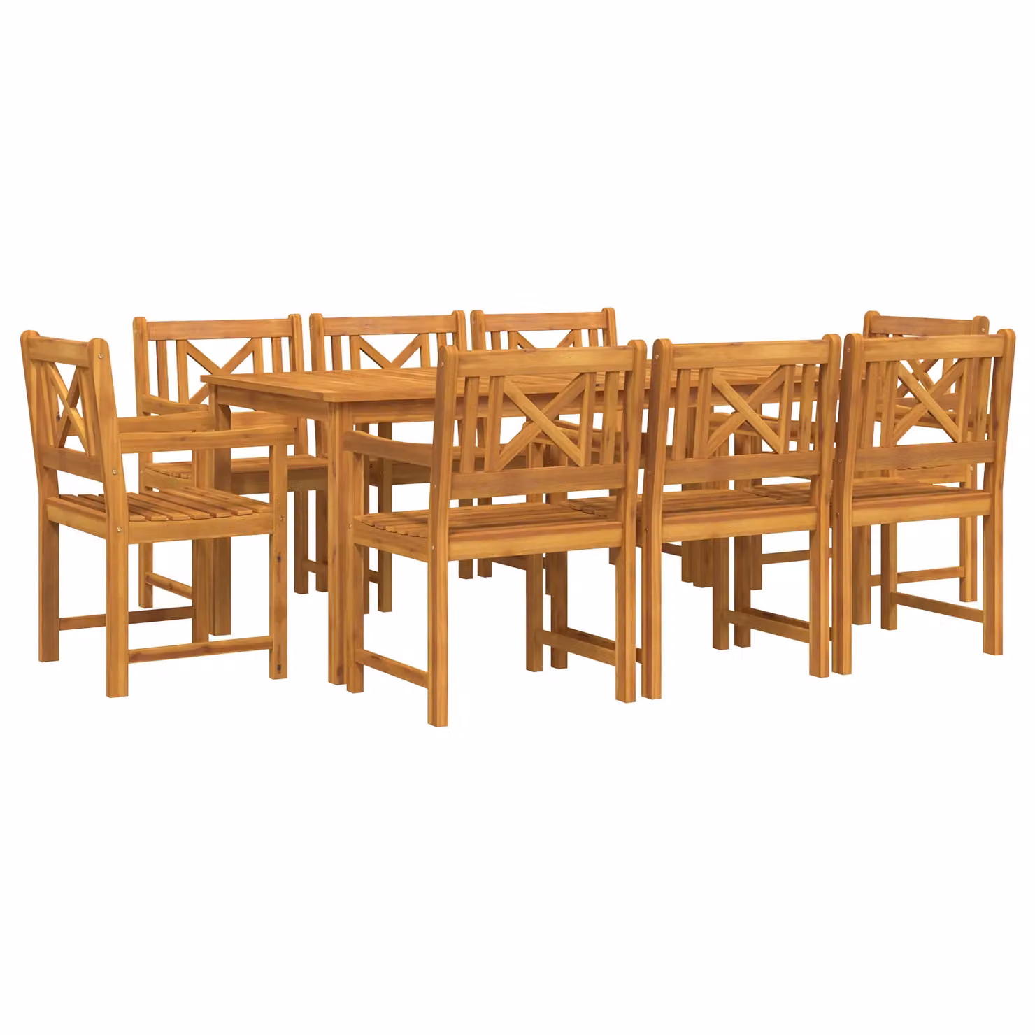 Berkfield Home Set of 2 Brown Solid Wood Acacia Garden Chairs, W/D/H: 56 x 56 x 90 cm – 2