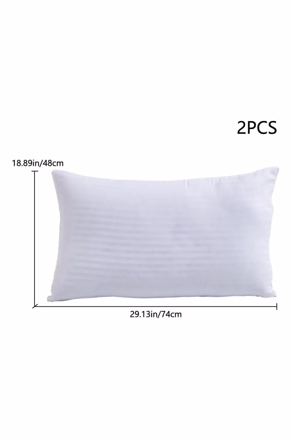 Garden Sanctuary 2-Pack White Rectangular Washable Polyester Pillow Inserts, 1000g each – 2
