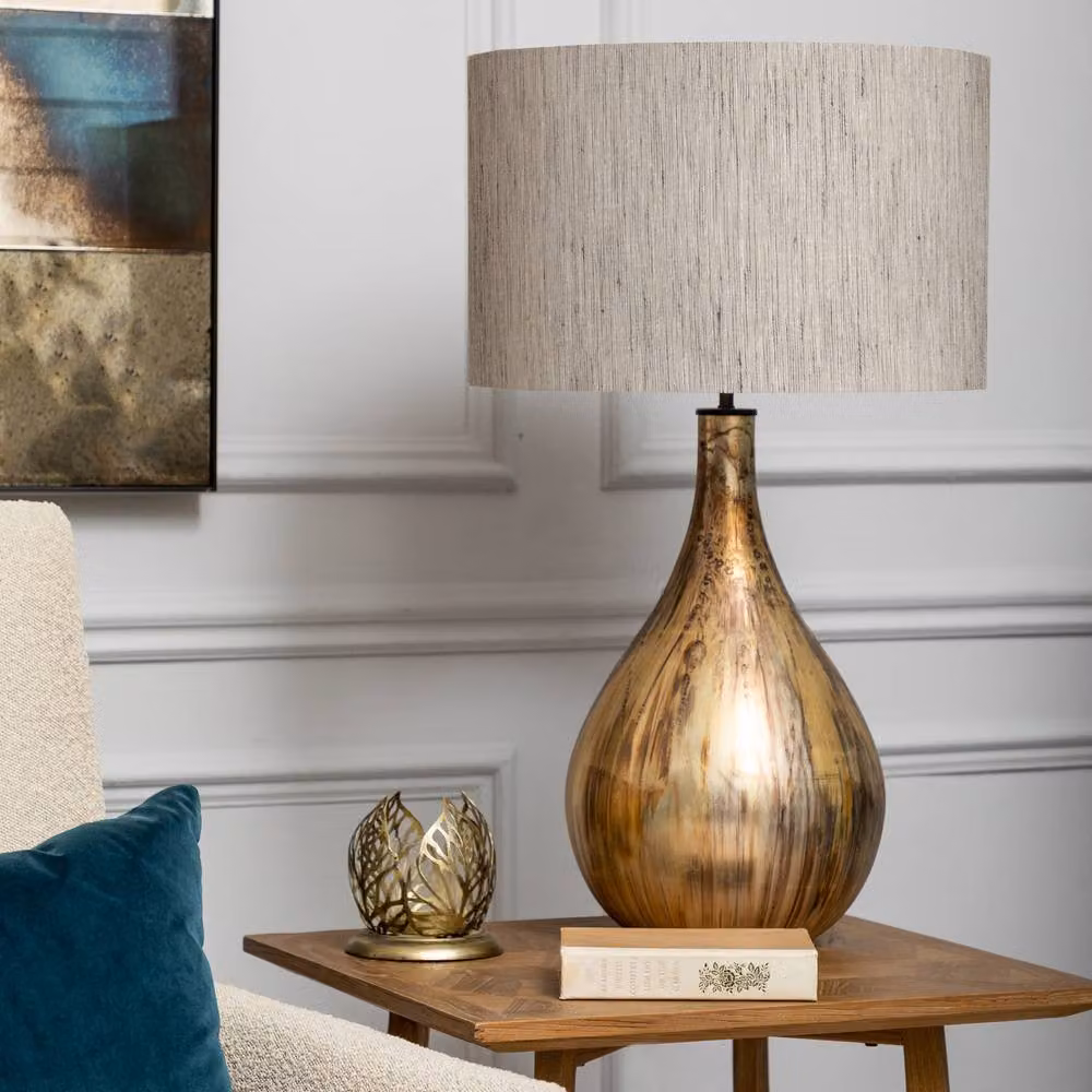 Voyage Maison Allegra Table Lamp with Otaru Eva Lampshade in Gold and Brass – 2