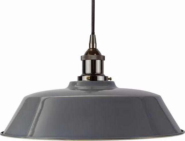 SE Home Chancery Round Suspended Pendant Light in French Grey and Black