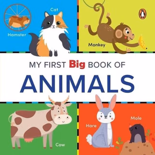 Penguin Books My First Big Book of Animals Multicolour Illustrated Cardboard Board Book