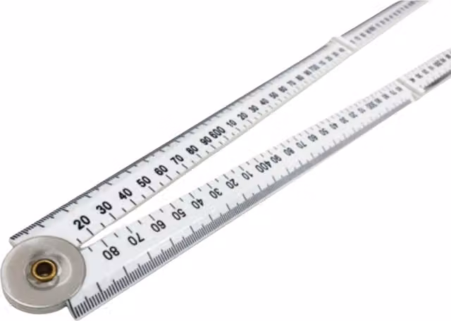 Garden Mile White Metal 1m Folding Ruler
