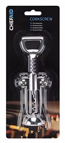 Chef Aid Silver Chrome Plated Lever Wing Corkscrew – 1