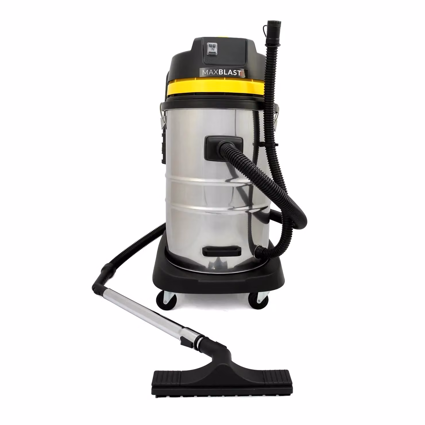 Monstershop MAXBLAST 50L Industrial Vacuum Cleaner in Yellow and Stainless Steel – 2