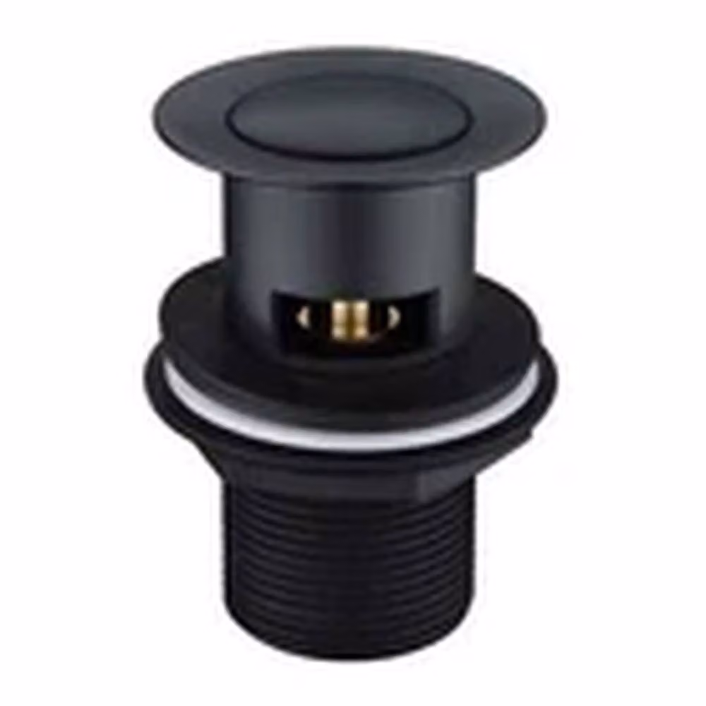 Kelvenix Matt Black Basin Push Button Click Waste – 2