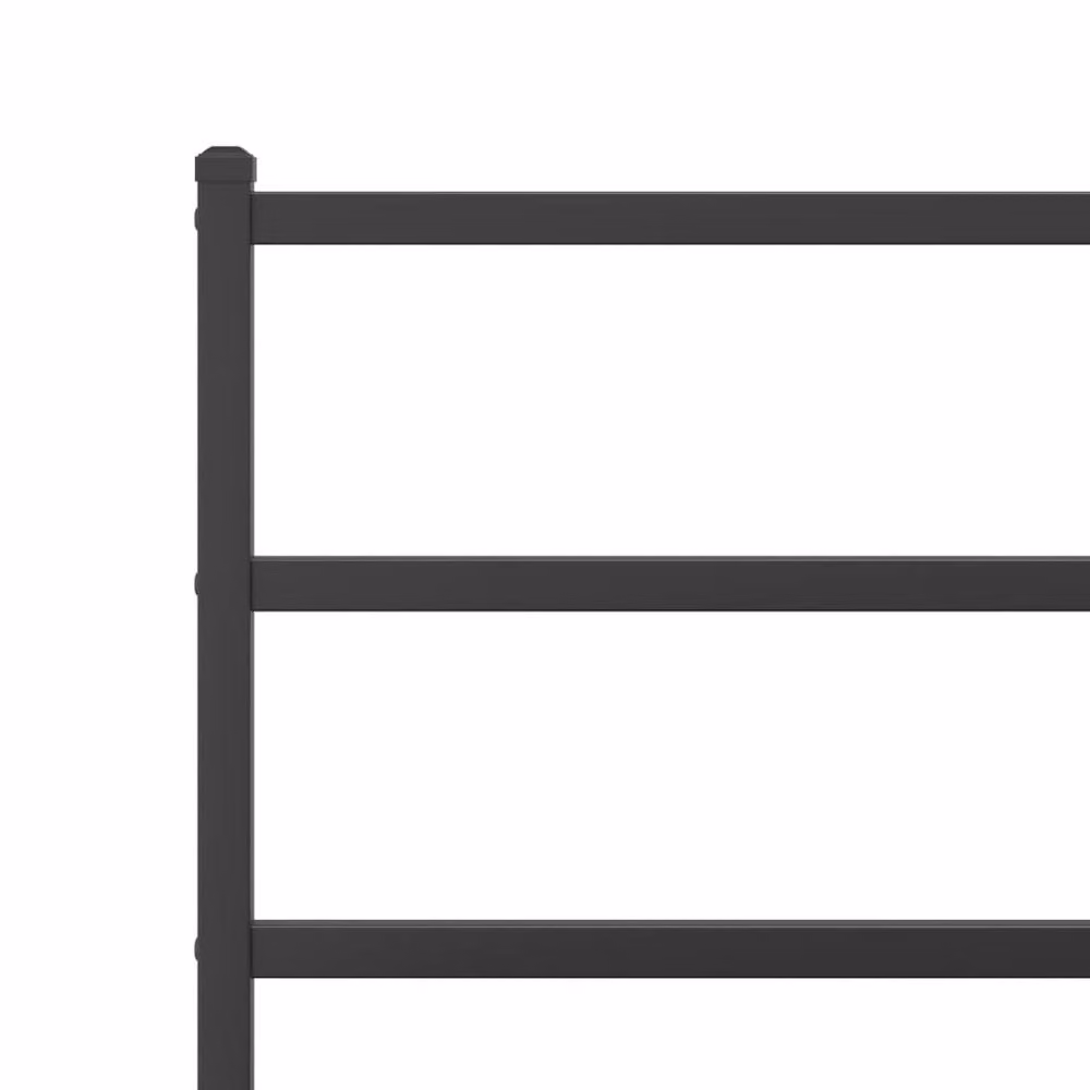 Berkfield Home Metal Bed Frame with Footboard, Black, W/D/H: 150 x 200 x 90 cm – 3