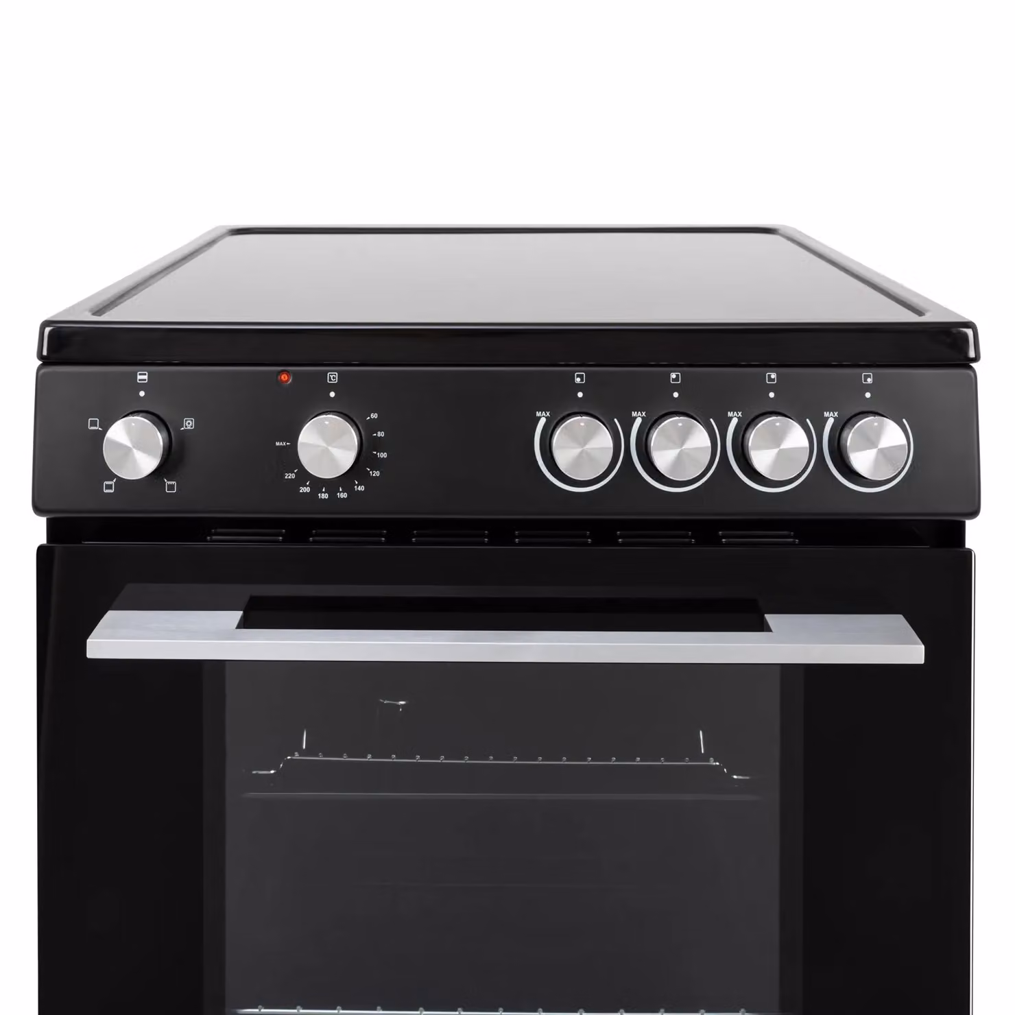 Willow Black Electric Freestanding Single Cavity Cooker with 4 Ceramic Burners and Grill, Width: 60 cm – 3
