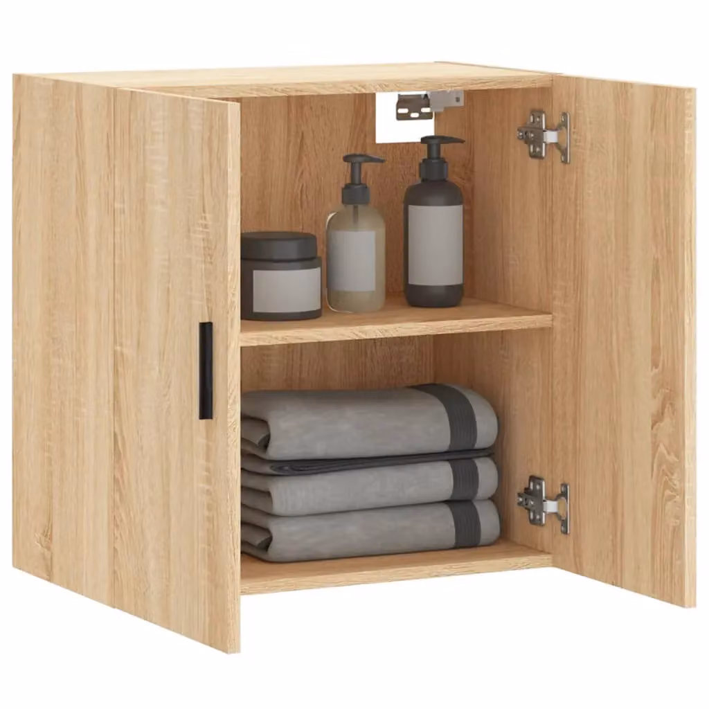 Berkfield Home Sonoma Oak Wall Cabinet in Brown, W/D/H: 60 x 31 x 60 cm – 3