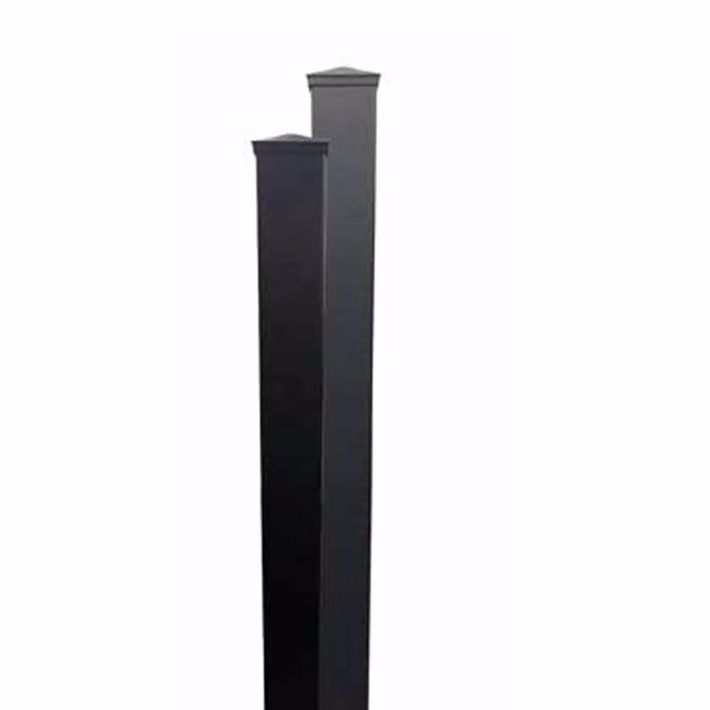 Ready Made Gates Aluminium Surface or Sunken Pedestrian Gate Receiver Post, Black, W: 5 cm, D: 5 cm, H: 240 cm – 2