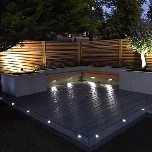 First Choice Lighting Set of 20 Cool White LED Decking Kit, 30mm Stainless Steel, Silver – 4