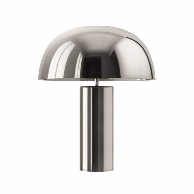 Dome Deco VINTON Silver Metal Table Lamp