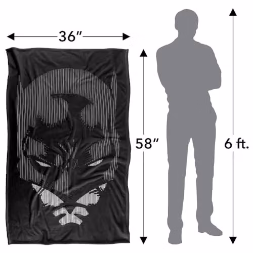 Warner Bros. Batman Lines Silky Touch Super Soft Fleece Throw Blanket, Multicolour, W: 91 cm, D: 147 cm – 4