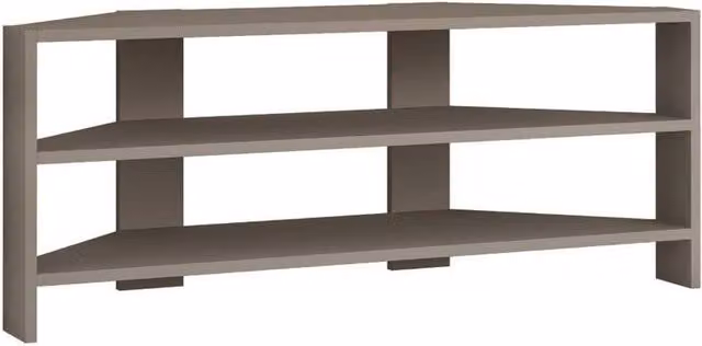 CALICOSY Thales Corner TV Unit with 3 Shelves in Beige, W: 114 cm, D: 36 cm, H: 45 cm – 1