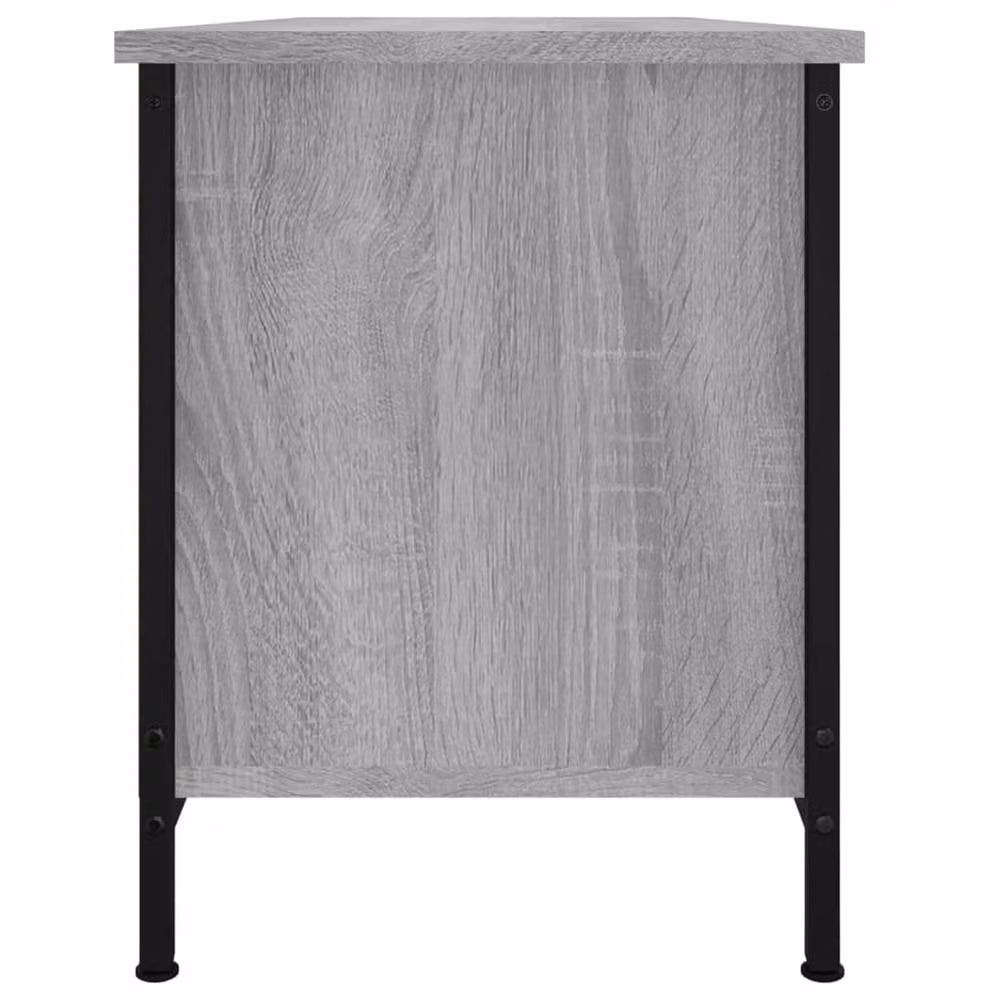 Berkfield Home TV Cabinet with Doors in Grey Sonoma, W/D/H: 102 x 35 x 45 cm – 4
