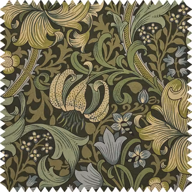 House of Hackney Golden Lily Magna Velvet in Green
