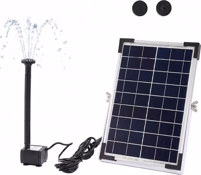Breeins 5W Solar Water Fountain Pump in Black
