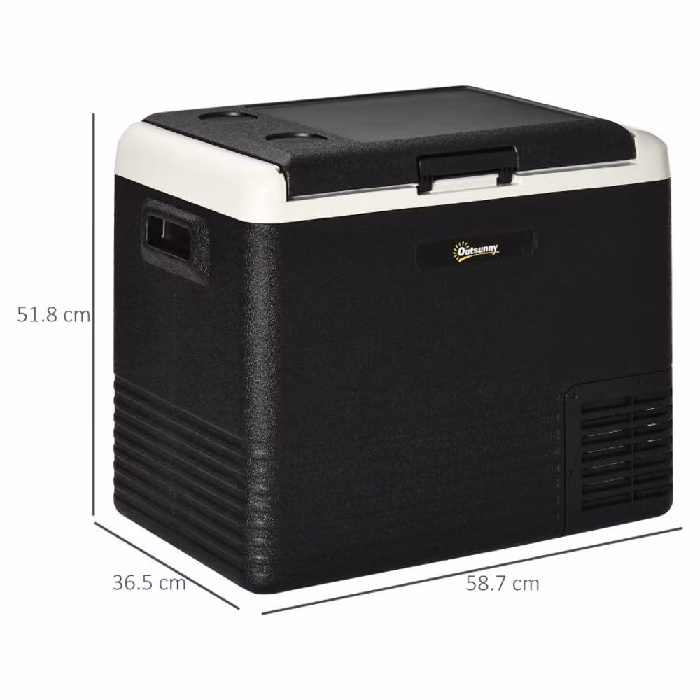 Rolipo 50L Compressor Car Fridge with Dual AC/DC Power and -20C Chilling, Black and Multicolour – 3