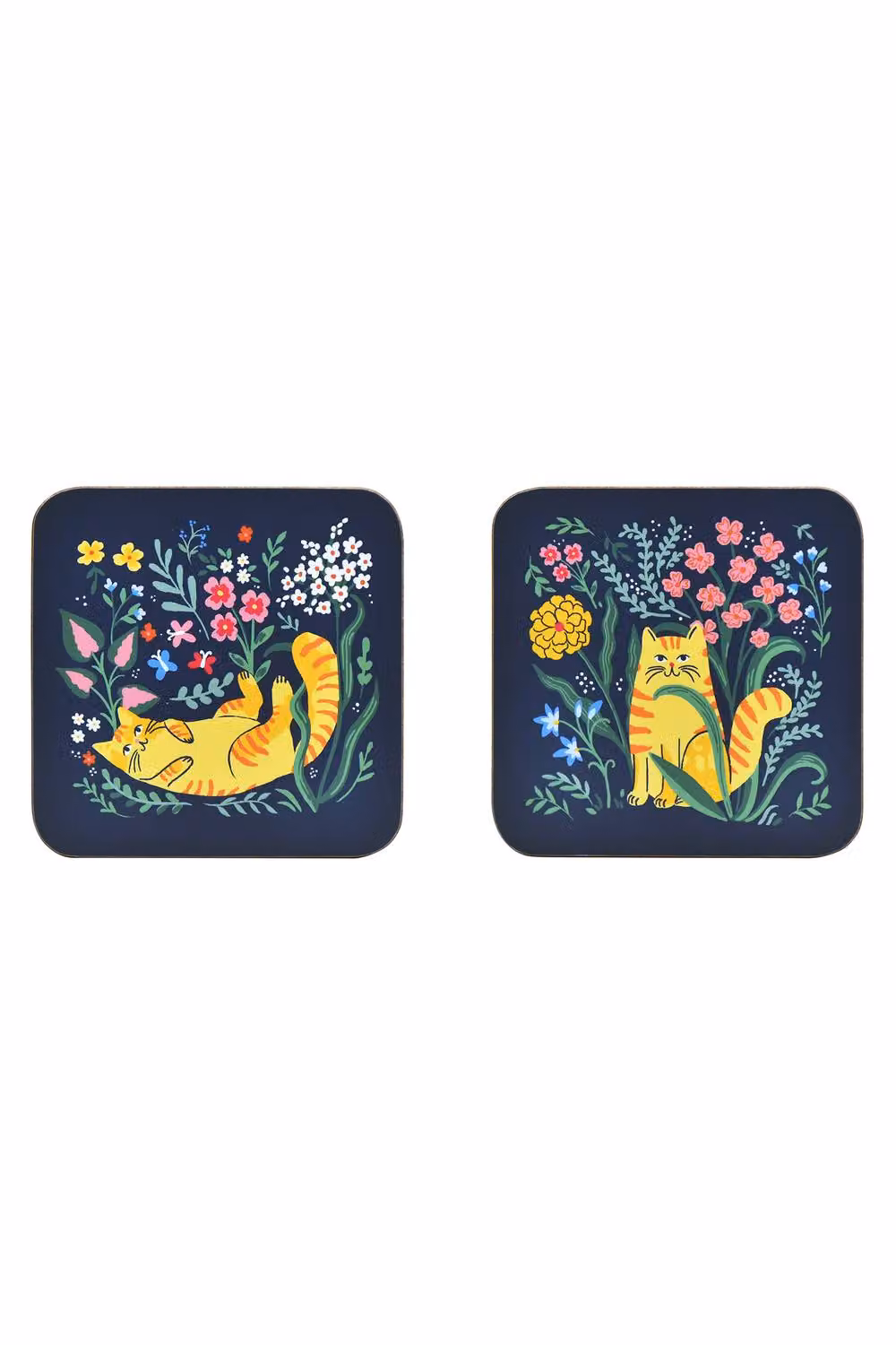 Ulster Weavers Marmalade Meadow Floral Coasters, Pack of 4, Blue, W/D: 10.5 x 10.5 cm – 2
