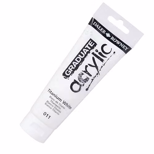 Daler-Rowney Graduate Acrylic Paint Titanium White, 120 ml