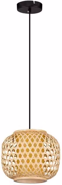 Netlighting Asma Round Wire Frame Pendant Ceiling Light in Sandy Black and Brown, Diameter: 25 cm – 1