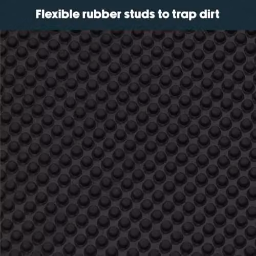 JVL Black Rubber Pin Patio Doormat, W: 45 cm, L: 120 cm – 3