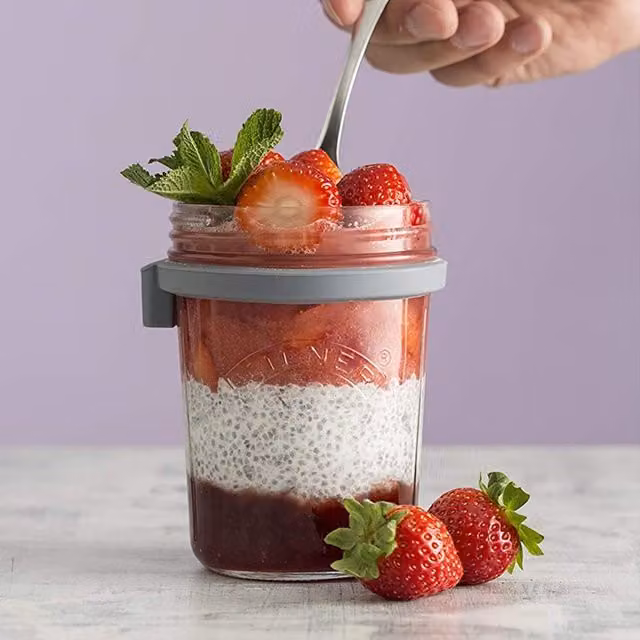 Kilner Breakfast Set, 0.35 l, Clear Airtight and Leakproof Glass Set