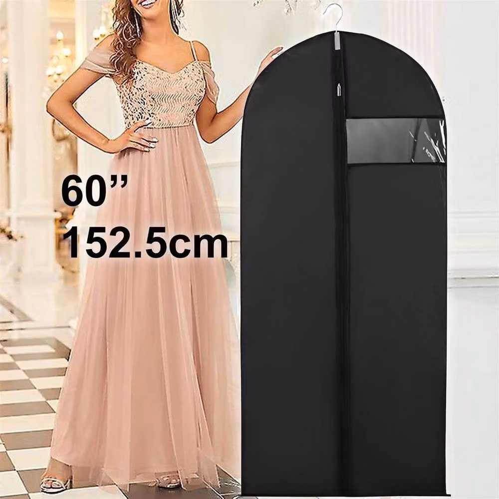 PAWNORA Black Plastic Long Dress Bag and Suit Cover for Adults, Height: 152.4 cm – 3