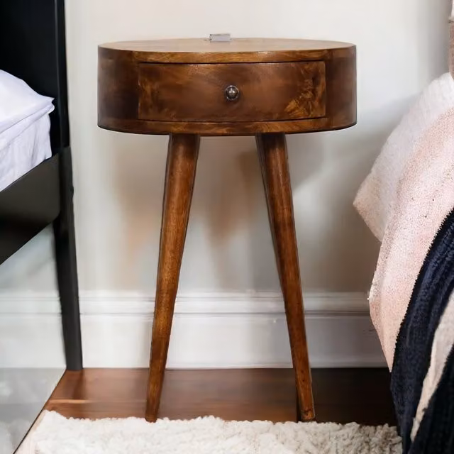 Artisan Furniture Mango Wood Bedside Table in Brown