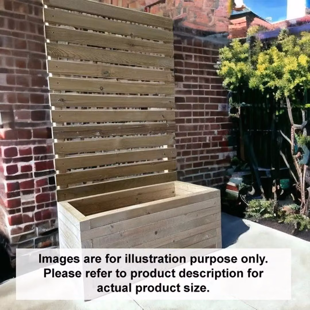 Buttercup Farm Wooden Raised Bed Planter in Brown, W: 40 cm, L: 240 cm, H: 180 cm – 2