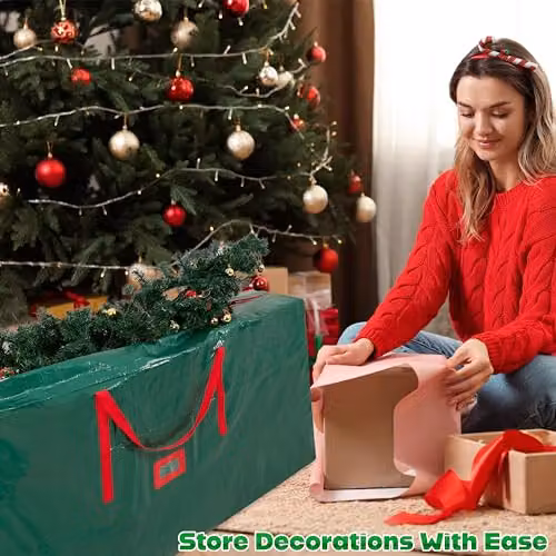 Deco Express Christmas Tree Storage Bag in Green, W/D/H: 160 x 38 x 76 cm – 2