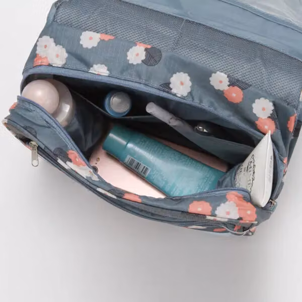 Leaper Pack of 2 Blue Foldable Fabric Portable Travel Storage Bags – 3